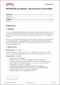 README file for datasets - Best practices and template