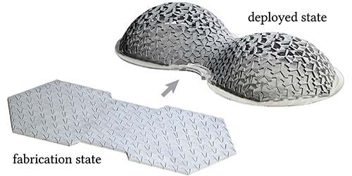 Bistable Auxetic Surface Structures